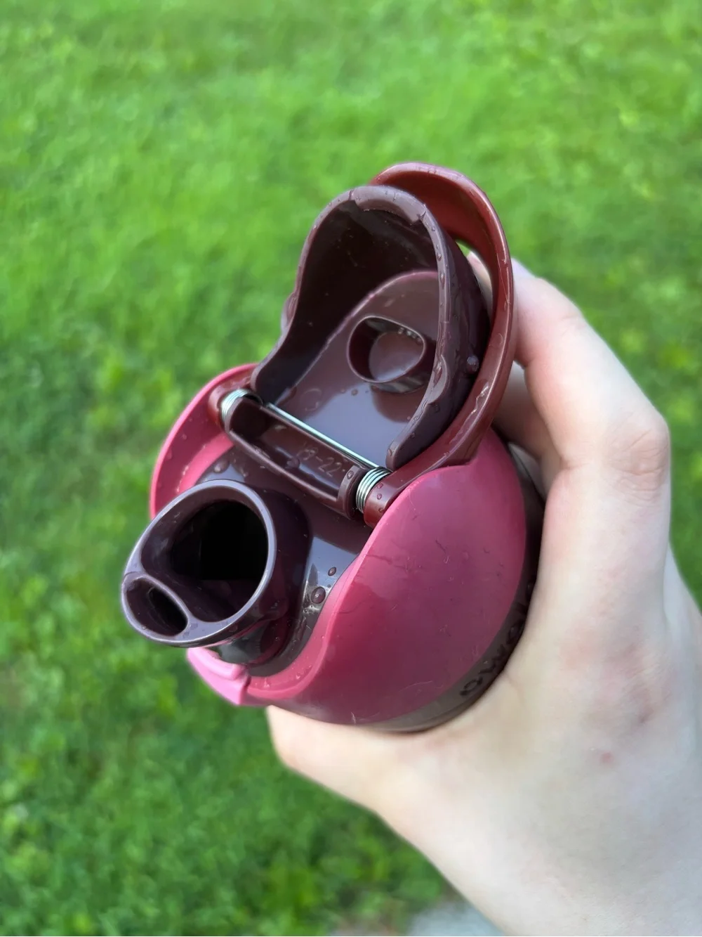 Owala Insulated Travel Bottle in Pink and Maroon